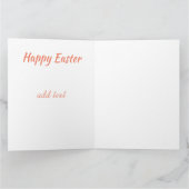 イースターおめでとう ヴィンテージ風のイースターカードの絵 カード (内部)