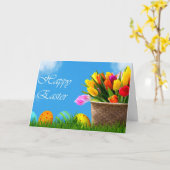 イースターおめでとう、人気のデザイン カード (黄色い花)
