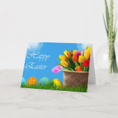 イースターおめでとう、人気のデザイン カード (正面)