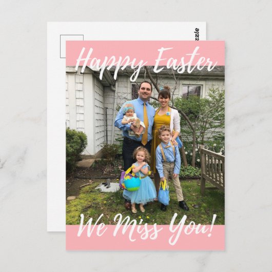 イースターおめでとう。会いたいよ。ポストカード ポストカード (正面/裏面)