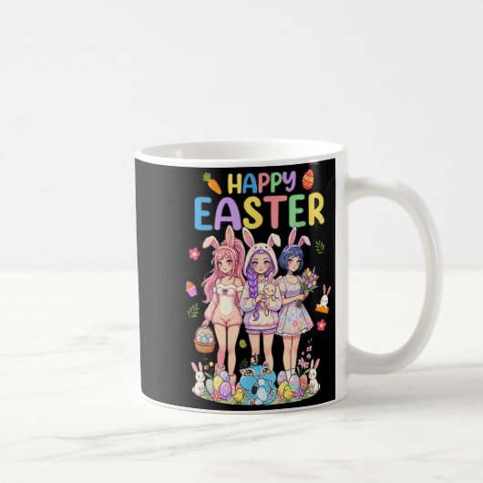 イースターおめでとう 可愛いちびキャラ Kpop ユーモア コーヒーマグカップ (右)