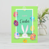 イースターおめでとう 春のキュートなウサギ イースターエッグ ハント シーズンカード (スタンド正面)