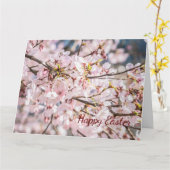 イースターおめでとう　桜のグリーティングカード カード (黄色い花)