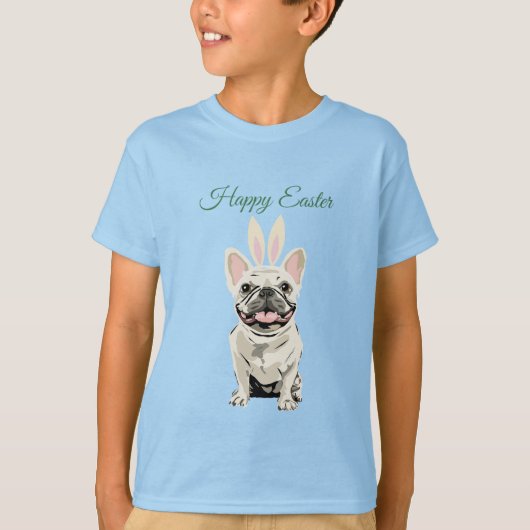 イースターおめでとう、犬 Tシャツ (正面)