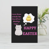 イースターおめでとう 猫好きさんとベジタリアンのみなさん - ホリデーカード (スタンド正面)