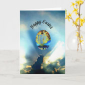 「イースターおめでとう 私の名前はイエスです」 カード (黄色い花)