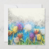 イースターおめでとう 美しいチューリップ カード (裏面)