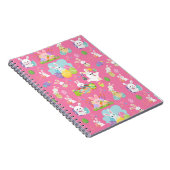 イースターおめでとう - 面白いうさぎと卵のパターン ノートブック (右側)