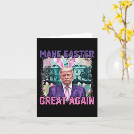 イースターおもしろいの耳トランプ再びイースターを作素晴らしるEg カード (黄色い花)