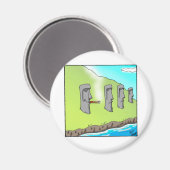 イースターおもしろいアイランドの葉巻の漫画ギフト マグネット (正面/裏面)