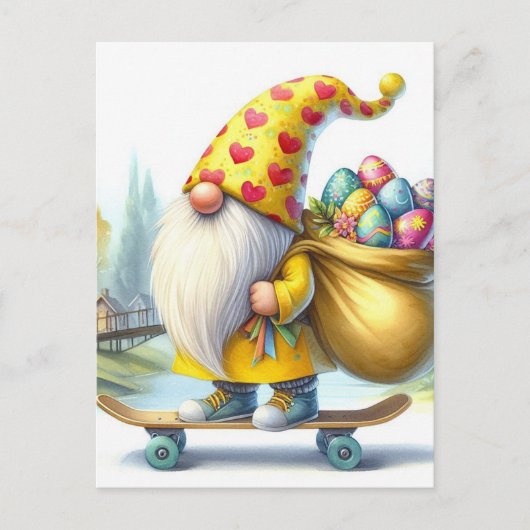イースターおもしろいエッグのかわいいイースター格言 ポストカード (正面)