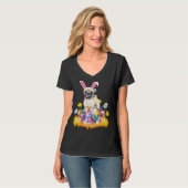 イースターおもしろいエッグパグドグイースター日曜日 Tシャツ (正面フル)