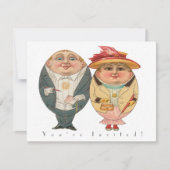 イースターおもしろいエッグ狩りヴィンテージパーティの招待状 招待状 (正面)