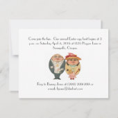 イースターおもしろいエッグ狩りヴィンテージパーティの招待状 招待状 (裏面)