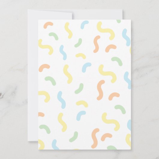 イースターおもしろいカード:卵を引く挨拶! 案内状 (裏面)