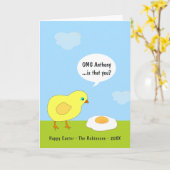 イースターおもしろいグリーティング カード (黄色い花)