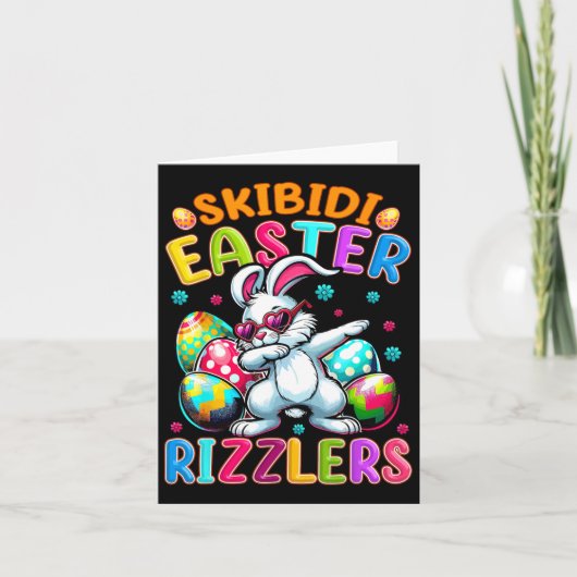 イースターおもしろいシャツ – Skibidi Easter Bunny Gen Alph カード (正面)