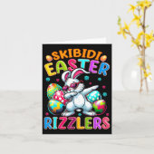 イースターおもしろいシャツ – Skibidi Easter Bunny Gen Alph カード (黄色い花)