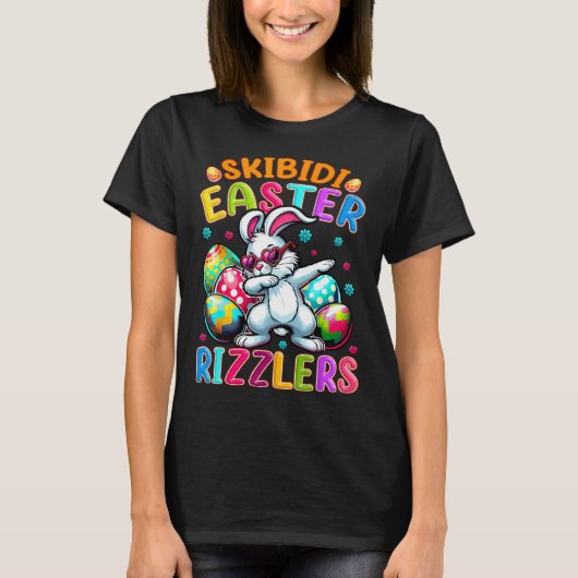 イースターおもしろいシャツ – Skibidi Easter Bunny Gen Alph Tシャツ (正面)