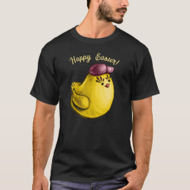 イースターおもしろいチキンクール漫画 Tシャツ