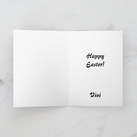 イースターおもしろいバニーとバルーン シーズンカード (内部)