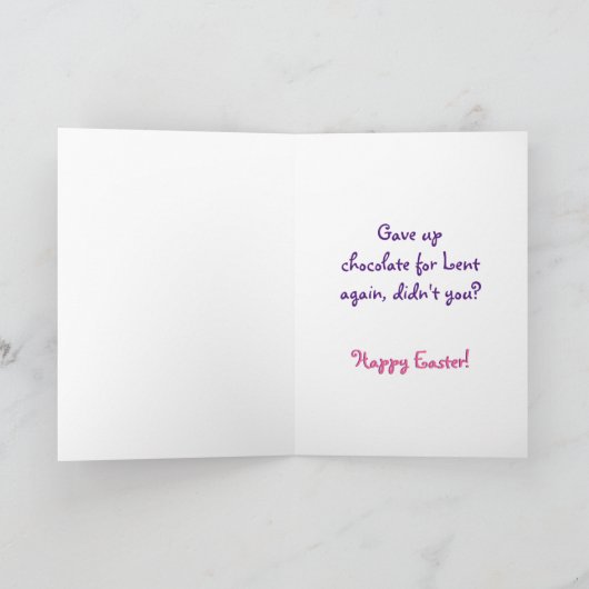 イースターおもしろいバニーカード シーズンカード (内部)