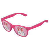 イースターおもしろいバニーピンクかわいい キッズサングラス (アングル)