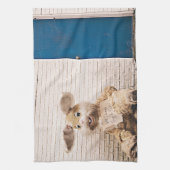 イースターおもしろいバニー キッチンタオル (縦)