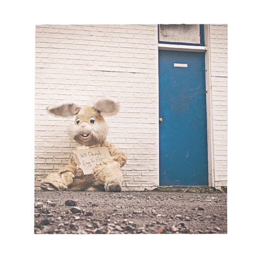 イースターおもしろいバニー ノートパッド (正面)