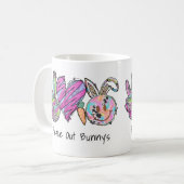 イースターおもしろいピースグラフィティ コーヒーマグカップ (正面左)