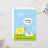 イースターおもしろいファミリーフォトグリーティング カード (正面/裏面インサイチュ)