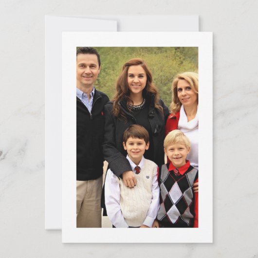 イースターおもしろいファミリーフォトグリーティング カード (裏面)