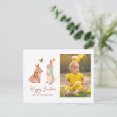 イースターおもしろいブンニー「ハッピーイースター」の写真 シーズンポストカード (スタンド正面)