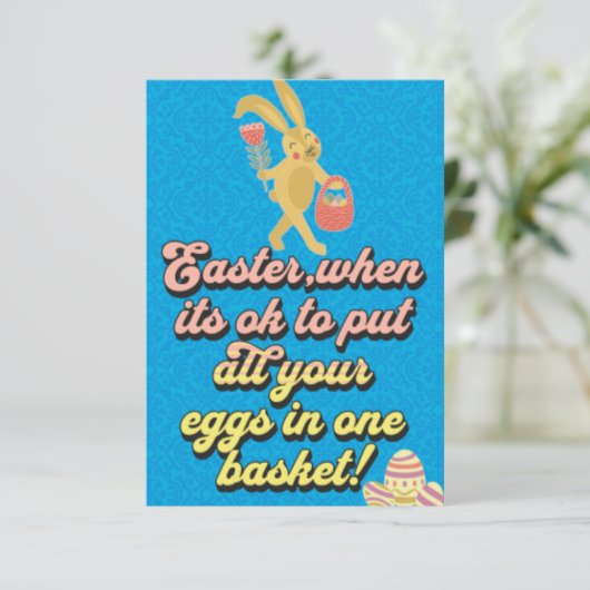 イースターおもしろいプン引用文カード サンキューカード (スタンド正面)