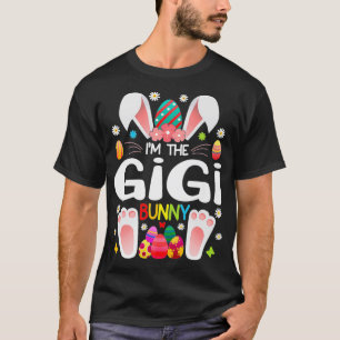 イースターおもしろいラビット私はGigi BunnyマッチングFa Tシャツ
