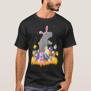 イースターおもしろい卵かわいいマナティー復活祭の日曜日 Tシャツ