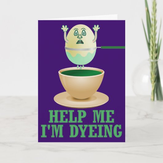 イースターおもしろい卵の染色 シーズンカード (正面)
