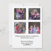 イースターおもしろい家族写真集の挨拶 シーズンカード (裏面)