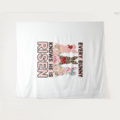 イースターおもしろい・イエス、すべてのバニーは彼が復活したことを知っている タペストリー (正面(横))