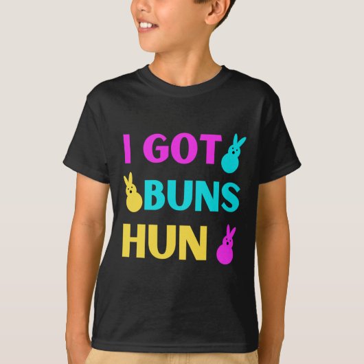 イースターおもしろい- I Buns Marshmallow得 Candy Bunnie Tシャツ (正面)
