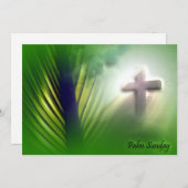 イースターおよびパームサンデー十字および場面 シーズンカード (正面/裏面)
