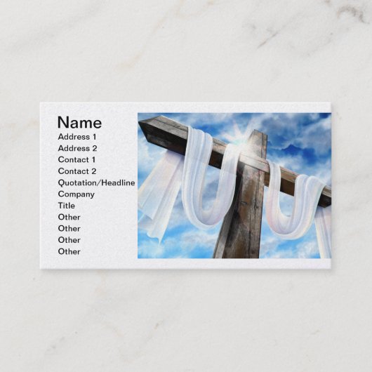 イースターおよびパームサンデー十字および場面 名刺 (正面)