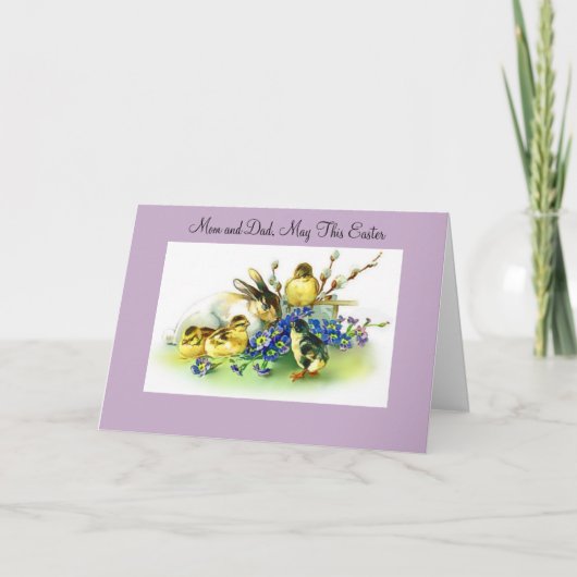 イースターお母さんおよびパパ シーズンカード (正面)