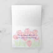 イースターお母さん 赤いチューリップの花 カード (内部)