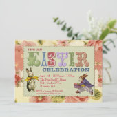 イースターお洒落なパーティの招待状 招待状 (スタンド正面)