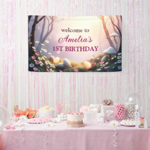 イースターお洒落をテーマにした最初の誕生日のウェルカムサイン 横断幕