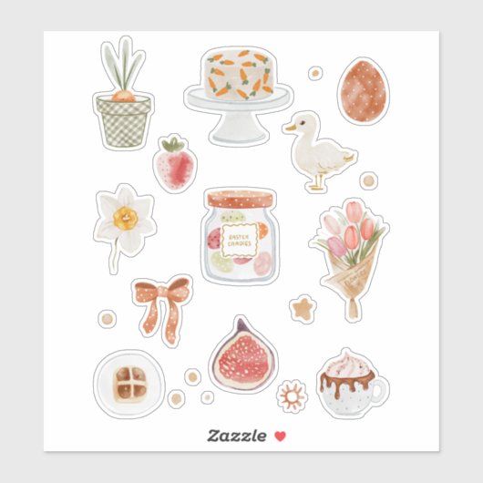 イースターお洒落アイコン シール (シート)