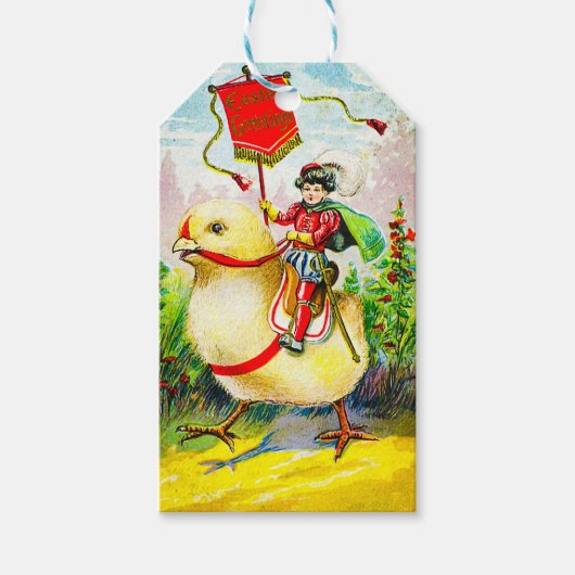 イースターお洒落グリーティング:ジャイアントシックのライダー ギフトタグ (正面)