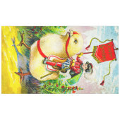 イースターお洒落グリーティング：ジャイアントシックのライダー テーブルクロス (正面(横))