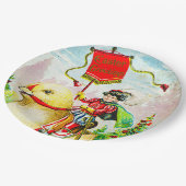 イースターお洒落グリーティング：ジャイアントシックのライダー ペーパープレート (アングル)